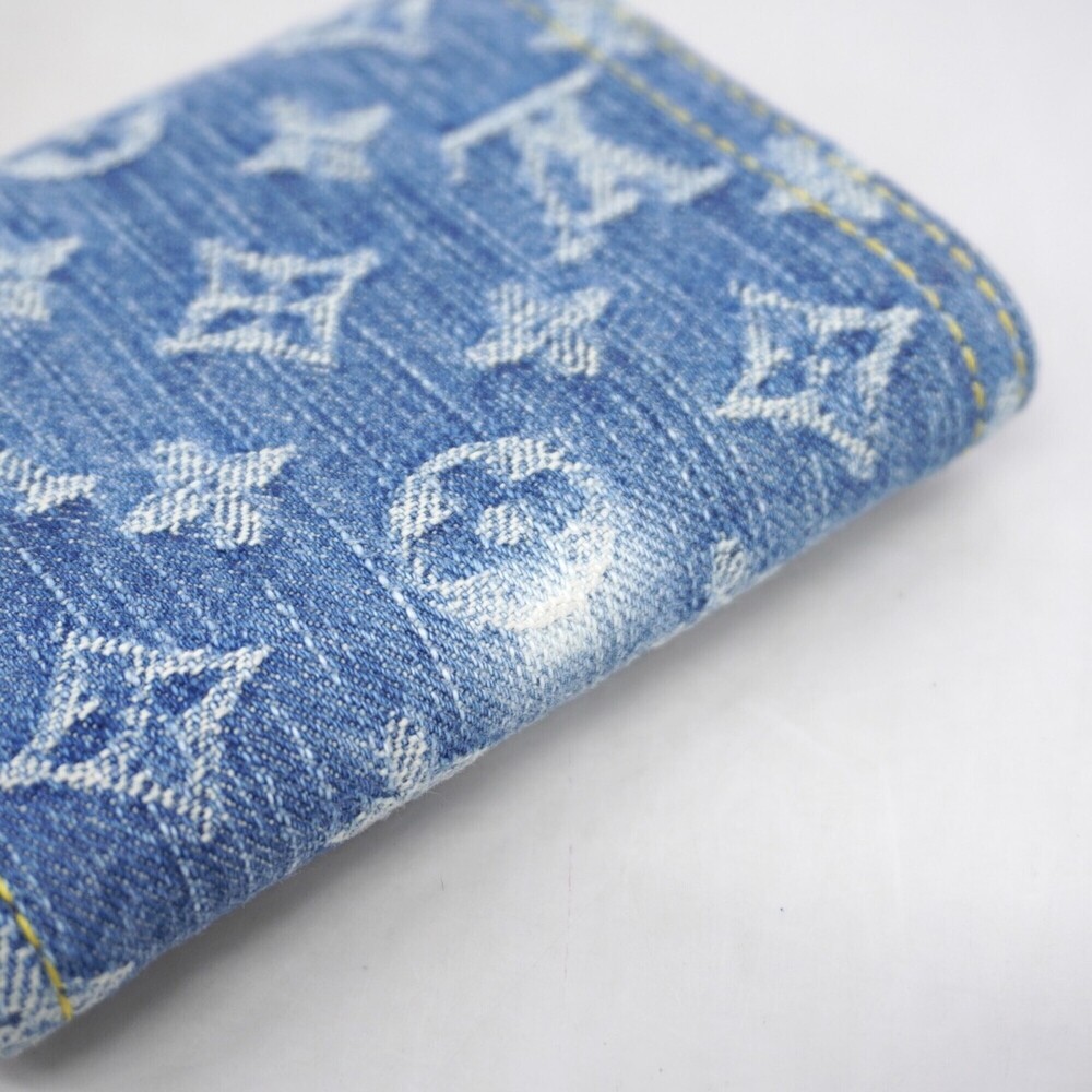 Louis Vuitton Tri-fold Wallet Monogram Denim Portefeuille Victorine M13212 Bl... - Picture 5 of 7